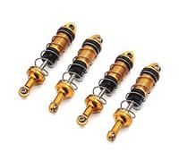 Ujjdwiurgh 4Pcs Amortisseur en MéTal pour SCY 16101 16102 16103 1/16 RC Car Upgrades PièCes Accessoires, Jaune