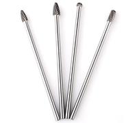 Ujjdwiurgh 4Pcs Kit de Fraises en Carbure de Tungstène à Tige Longue de 6 mm, Orifice de Coupe de 155 mm, Collecteur D'Admission et D'Échappement Moulé