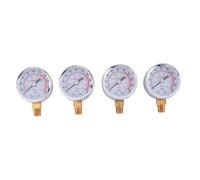 Ujjdwiurgh 4PCS Manomètre de Pression D'Air de 0 à 200 Psi avec Raccord Mâle 1/8 Po NPT, Couleur Argent.