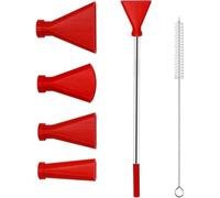 Ujjdwiurgh 4pcs Outil de Blow-Blow de Paille en Acier Inoxydable pour les Fournitures de Versement de Peinture Acrylique, 4 Tailles de Peinture de Peinture