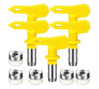 Ujjdwiurgh 5 Embouts de Pulvérisateur de Peinture Sans Air, Buse de Pulvérisation de Peinture Double Face pour Maison, Bâtiment, Jardin, Terrasse, Clôture, 211, 313, 415, 517, 623