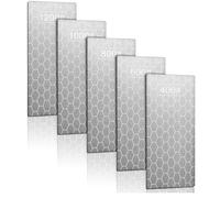 Ujjdwiurgh 5 PCS Pierre à Aiguiser en Diamant, Plaque D'Aiguisage Double Face avec Plaque Rugueuse et Base Antidérapante
