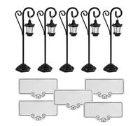 Ujjdwiurgh 5 Pcs Support de Carte de Lieu de Reception de Fete de Mariage en forme de Lampadaire Pince de Numero Prenom Table Menu Support de Carte Support Avec Une Carte