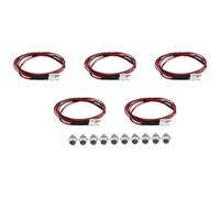 Ujjdwiurgh 5 Pièces 2LED 5mm Phares RC Accessoires Lumières LED pour Véhicule de Voiture Modèle Drift 1/10, Blanc