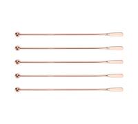 Ujjdwiurgh 5 PiÈCes Agitateur En Acier Inoxydable Agitateurs De Bâton De Cocktail Remuer Cocktail-Or Rose-Barre Droite, 19Cm