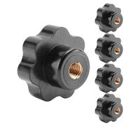 Ujjdwiurgh 5 PièCes Boutons à PoignéE éToile Noire, Filetage DiamèTre 8 Mm, DiamèTre TêTe 40 Mm