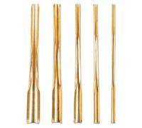 Ujjdwiurgh 5 Pièces/Ensemble Pratique Coupe-Trou en Argile en Laiton Outils de Poinçon en Céramique Résistants à L'Usure Ensemble de Sculpture à Fente pour la Sculpture de Poterie