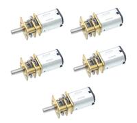 Ujjdwiurgh 5 Pièces GA12-N20 MiNI Moteur à Engrenages en Métal DC 3 V Moteurs à Engrenages à Roue Dentée 15 Tr/Min
