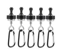 Ujjdwiurgh 5 Pièces Mousqueton Magnétique Porte-Clés Camping Snap Clip D Type Boucle de Verrouillage Auvent de Extérieure Boucle Suspendue Crochet Fermoirs Facile à Installer Facile à Utiliser