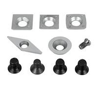 Ujjdwiurgh 5 PièCes SéRies en Tournant le Carbure Coupe InsèRe la Combinaison DéFinie pour le Bois Tournant L'Outil de Tour de Travail avec la Vis