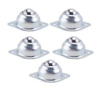 Ujjdwiurgh 5 PièCes SéRies Roue Pivotante en Acier au Roue de Roulette de Voiture Robot Oeil Universel Roue Ronde pour Chariots de Machines MatéRiel de Meubles