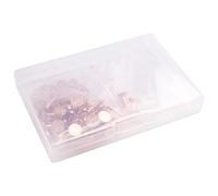 Ujjdwiurgh 50 Ensembles de Rivets et Bavures en Cuivre, Portefeuilles de Ceinture en Cuir, Rivets en Cuivre en Cuir, Fournitures de Bricolage en Cuir (9/16 Pouces)