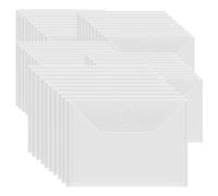 Ujjdwiurgh 50 Enveloppes de Rangement 7x5 Pouces, Enveloppes en Plastique Refermables, Sac de Rangement pour Tampons Transparents, Découpes, Papier de Scrapbooking, Installation Facile