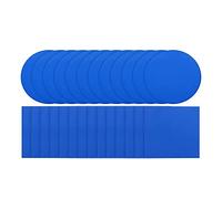 Ujjdwiurgh 50 Kit de Réparation de Patchs de Piscine en PVC Auto-Adhésif Patch de Pneumatique Rond Carré en PVC pour Produits Gonflables pour Bateaux de Piscines