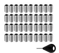 Ujjdwiurgh 50 PièCes Argent en Acier Inoxydable Vis à Ailettes de Planche de Surf DéNudéEs Ailettes de Planche de Surf Longboard pour Remplacements de Prise Futurs