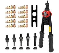 Ujjdwiurgh 50 Pièces Écrous à Riveter + Écrous à Riveter Filetés à la Main - BT606 M3 /M5 M6 M8 Outil de Rivetage à Double Insertion