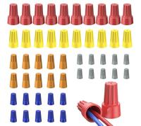Ujjdwiurgh 50 Pièces Écrous de Capuchons de Connecteurs de Fils Électriques pour Fils de Calibre 10-22AWG Connecteurs Électriques pour Câblage Écrous Torsadés A