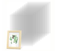 Ujjdwiurgh 50 Pièces Feuilles D'Acétate Feuilles D'Acétate Transparentes en Plastique Résistant à la Chaleur, 4.3x6.3 Pouces Feuilles de Pochoir Vierges Modèle en Plastique