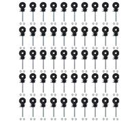 Ujjdwiurgh 50 Pièces Isolateurs à Écrou Plat Isolateurs de Clôture Électrique Isolants en Spirale D'Isolation de Clôture Électrique Filetée pour le Bétail