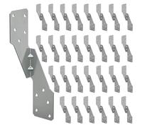 Ujjdwiurgh 50 Pièces Strong-Tie H2.5A, Attache Ouragan Robuste en Acier Galvanisé à Chaud, Sangles Ouragan Fermes/Attaches de Chevrons