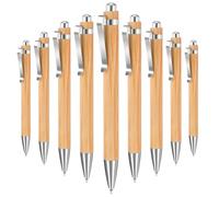 Ujjdwiurgh 50 Pièces Stylo à Bille en Bambou Stylo à Bille en Bois Stylo de Remerciement en Vrac Cadeau D'Appréciation pour Femmes Bureau Enseignant Collègue Encre Noire