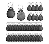 Ujjdwiurgh 50 Pièces T5577 Inscriptible 125 KHz RFID Porte-Clés Étiquette de Jeton de Carte D'Identité de Proximité, 125 KHz RFID Inscriptible Réinscriptible T5577 Fob