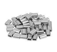 Ujjdwiurgh 50Pcs 15Mm Aluminium Sablier Ferrules Sleeve Crimp pour 3Mm Wire Rope