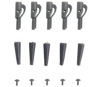 Ujjdwiurgh 50pcs/Ensembles Terminal de Peche Tacle Securite Pinces a Plomb avec epingles Tubes de Caoutchouc de Queue Peche a la Carpe Tacle Outils