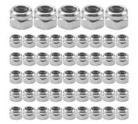 Ujjdwiurgh 50Pcs M2 Zinc Plaqué Autobloquant Nylon Insert Hex Lock Nuts