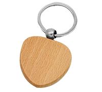 Ujjdwiurgh 50pcs Porte-Clés en Bois en Forme de Coeur Bricolage Porte-Clés en Bois Étiquette Anti-Perte Accessoires en Bois Étiquettes Peuvent Graver des Cadeaux de Bricolage