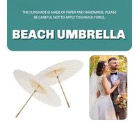 Ujjdwiurgh 5PièCes Papier Parasol 60Cm Parapluie de Plage Blanc DIY Parapluie Accessoires de Photographie pour Baby Shower Party Wedding