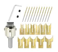 Ujjdwiurgh 6-25mm Ensemble D'Outils de Menuiserie pour la Fabrication de Perles Rondes, Forets pour Perles de, Fraise à Bille, Fraiseuse, Outil de Menuiserie