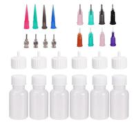 Ujjdwiurgh 6 Flacons Applicateurs de Colle, Flacons Compte-Gouttes Compressibles en Plastique de 30 Ml pour Applications de Colle, Artisanat de Quilling de Peinture
