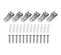 Ujjdwiurgh 6 Pack Crochets de Plafond en Acier Inoxydable M5 Ovale Crochets Ouverts Pad Plaque Oeil Ancrage Vis Fixation Murale Crochet pour Panier de Plantes