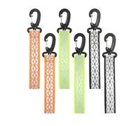 Ujjdwiurgh 6 Pièces Bandes Réfléchissantes, Pendentifs Réflecteurs de Sécurité Pendentifs Réfléchissants Porte-Clés de Sécurité pour Vêtements Cyclisme