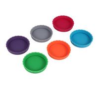 Ujjdwiurgh 6 PièCes Couvercle de Soda Couvre Couvercle de Canette de Boisson Multicolore Protecteur de Canette de Boisson Couvertures de Canette en Silicone