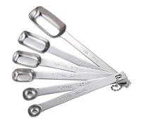 Ujjdwiurgh 6 Pièces Cuillères à Mesurer en Acier Inoxydable Cuillères à Mesurer à Long Manche Cuillère à Soupe en Métal