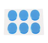 Ujjdwiurgh 6 pieces/ensemble caisse tambour pad muet tampons de tambour caisse silencieux a tambour muet Accessoires pour instruments a percussion transparents (bleu)