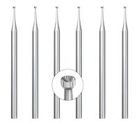 Ujjdwiurgh 6 Pièces Fraises Rondes de 1,2 mm - Fraises à à Tige Ronde de de 3/32 Pouces pour la Fabrication Lapidaire