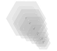 Ujjdwiurgh 6 Pièces Gabarit de Matelassage Hexagonal Règles et Modèles de Matelassage en Acrylique, Gabarits de Couture de Pièces Marge de Couture