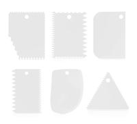 Ujjdwiurgh 6 Pièces Grattoir à Argile en Plastique, Outils de Poterie Ensemble de Grattoir à Argile en Plastique Sculpté Couteau de Sculpture en Argile Grattoirs à Argile, Blanc