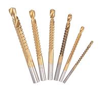 Ujjdwiurgh 6 PièCes HSS Fraisage Forets Set Forets MèChe à Bois Ensemble pour Bois MéTal K075