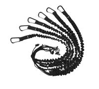 Ujjdwiurgh 6 PièCes Longe à Outils, Corde à Outils ExtéRieure, Corde de SéCurité pour PréVention des Chutes à Haute Altitude, Corde à Outils ÉLastique RéTractable, Noir