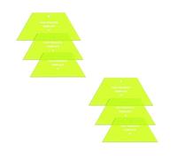 Ujjdwiurgh 6 Pièces Modèle de Courtepointe Demi-Hexagone Règle de Modèle de Courtepointe en Acrylique 8 9 Règles de Courtepointe de 10 Pouces pour le Courtepointe