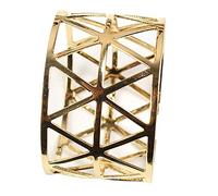 Ujjdwiurgh 6 PièCes Or GéOméTrique Creux Anneaux Porte- pour FêTe HôTel Banquet Salle à Manger Table DéCor