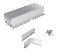 Ujjdwiurgh 6 Pièces Pare-Éclaboussures de Vallée de Gouttière, Gardes de Gouttière de Toiture de Vallée de Gouttière, Déviateur de Pluie de Toit de Déviateur pour Installation Facile Facile à