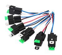 Ujjdwiurgh 6 Pièces Relais Automatique à Borne en Cuivre 30A Relais de Moteur de Voiture Marche/Arrêt à Fusible avec Prise de Support Relais à Fusible Marche/Arrêt 24 V 4 Broches