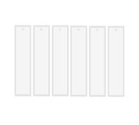 Ujjdwiurgh 6 PièCes SéRies/Ensembles 5.7 Pouces Rectangle Silicone Marque-Page Moule Bricolage Marque-Page Moule Faisant RéSine éPoxy Artisanat Moule Transparent