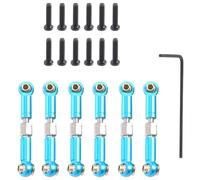 Ujjdwiurgh 6 PièCes SéRies Tige de Tringlerie RéGlable en MéTal/Lien Servo pour A949 A959 A969 A979 K929 TéLéCommande Mise à Niveau de Voiture,Bleu