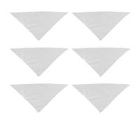 Ujjdwiurgh 6 PièCes Sublimation Blanc Pet Bandana Transfert de Chaleur Lavable Bricolage Triangle Chien éCharpe Bavoirs Foulard pour Chiens Chiot